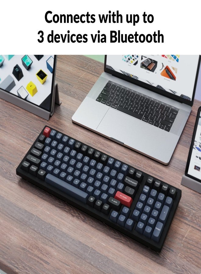 Keychron K4 Pro Custom Wireless Mechanical Keyboard, 96 Keys Hot-swappable QMK/VIA Programmable Macro with K Pro Red Switch RGB Backlit Compatible Mac Windows Linux - Black - Image 4