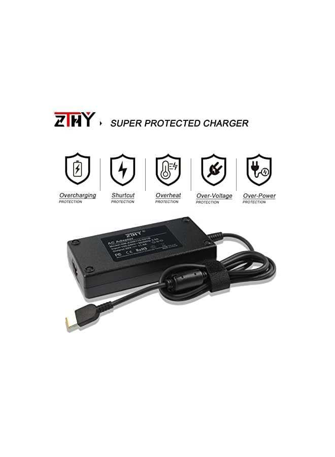 ZTHY 230W Slim Tip Ac Adapter Laptop Charger Replacement For Lenovo Ideapad Legion Y540 Y545 Y740 Y730 Y900 Y910 Y7000 Thinkpad P50 P51 P52 P53 P70 P71 W540 W541 T540P Power Supply - Image 5