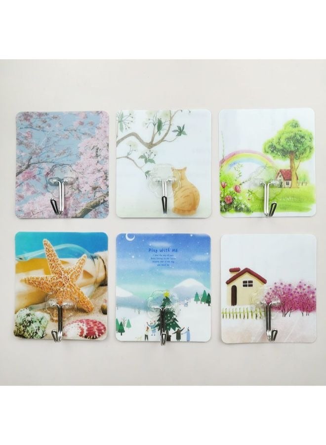 6 Pieces Wall Adhesive Hook for Hanging Things for Home Accessories  - Image 1