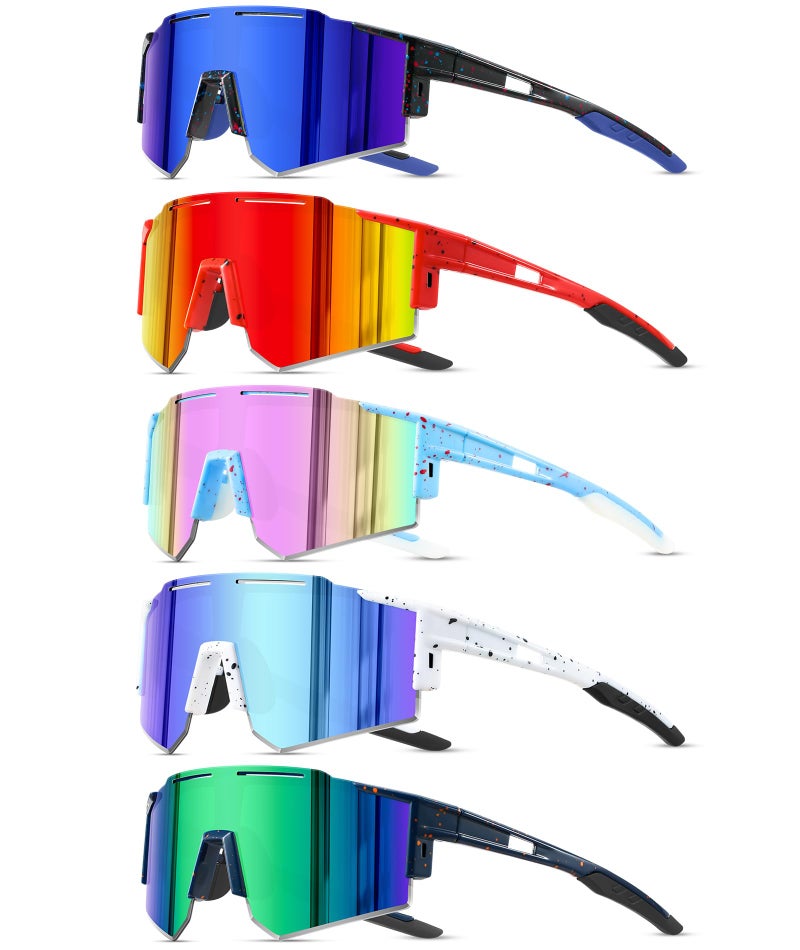 DioKiw 5PACK Polarized Kids sunglasses Youth Softball Cycling Sports Sun Glasses Boys Girls UV400 Protection Goggles - Image 1