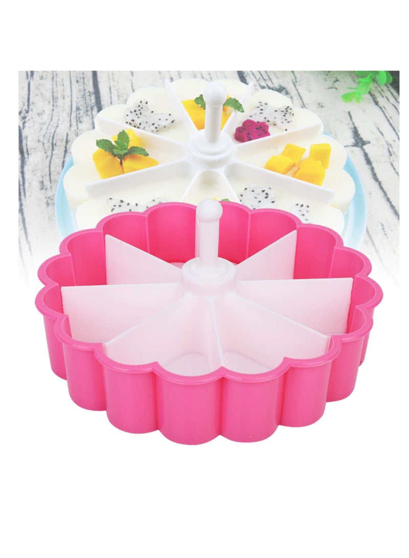 SYOSI Sushi Mold, 8 Divider Heart Shape Rice Ball Makers Mold, DIY Rice Ball Mold with Cutter Spatula for Home Kitchen, Made of PP Material, Removable Divider, for make Cake, Pudding, Sushi - Image 3