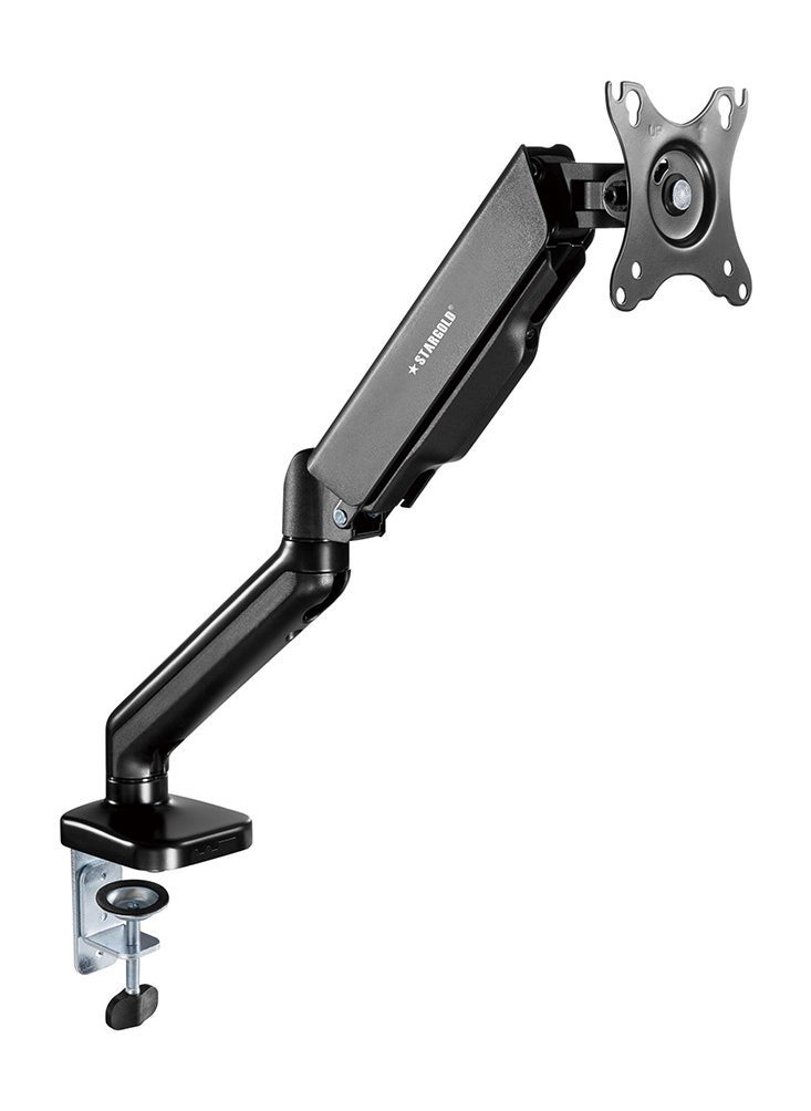Stargold Counterbalance Single Monitor Arm Mounts 17 to 27 Black  - Image 1