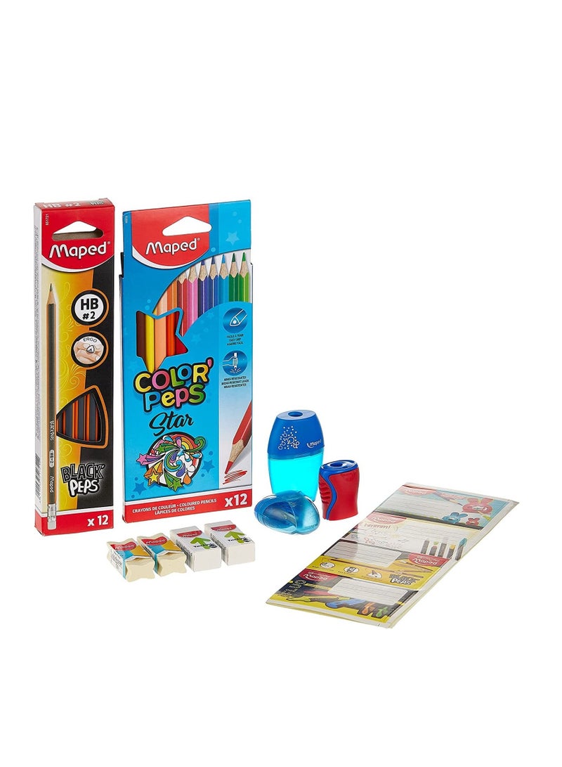 Maped 30-Piece School Stationery Set Assorted Colours - Image 2