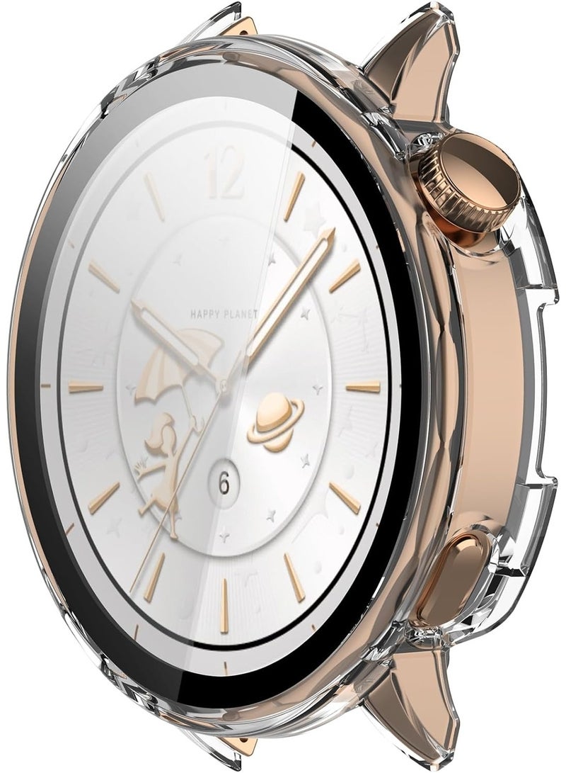 غطاء حماية صلب من البولي كربونات لساعة هواوي GT4 مقاس 46 مم، مقاوم للصدمات والخدوش، نحيف وخفيف الوزن، يوفر حماية كاملة للحواف (شفاف) - Image 5