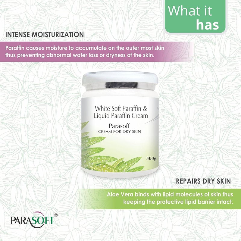 Parasoft كريم باراسوف للبشرة الجافة والمجففة مرطب مكثف كريم بارد مغذي كريم شتوي بفوائد الألوة فيرا للرجال والنساء 500 جرام عبوة من 2 - Image 2