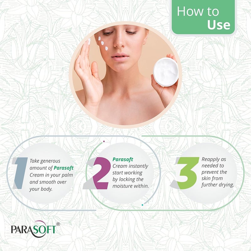 Parasoft كريم باراسوف للبشرة الجافة والمجففة مرطب مكثف كريم بارد مغذي كريم شتوي بفوائد الألوة فيرا للرجال والنساء 500 جرام عبوة من 2 - Image 5