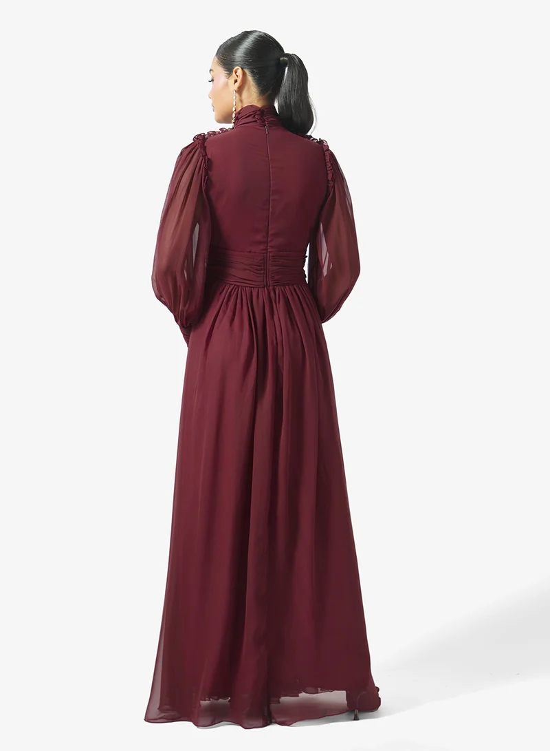 جولدن ابل Ruffle Top Design Maxi Dress