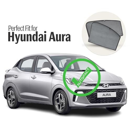 Autofact Car Sunshades for Hyundai Aura, UV Protection, Useful Car Accessories, Custom fit Sun Shades for Side Windows, Set of 4 - Image 2