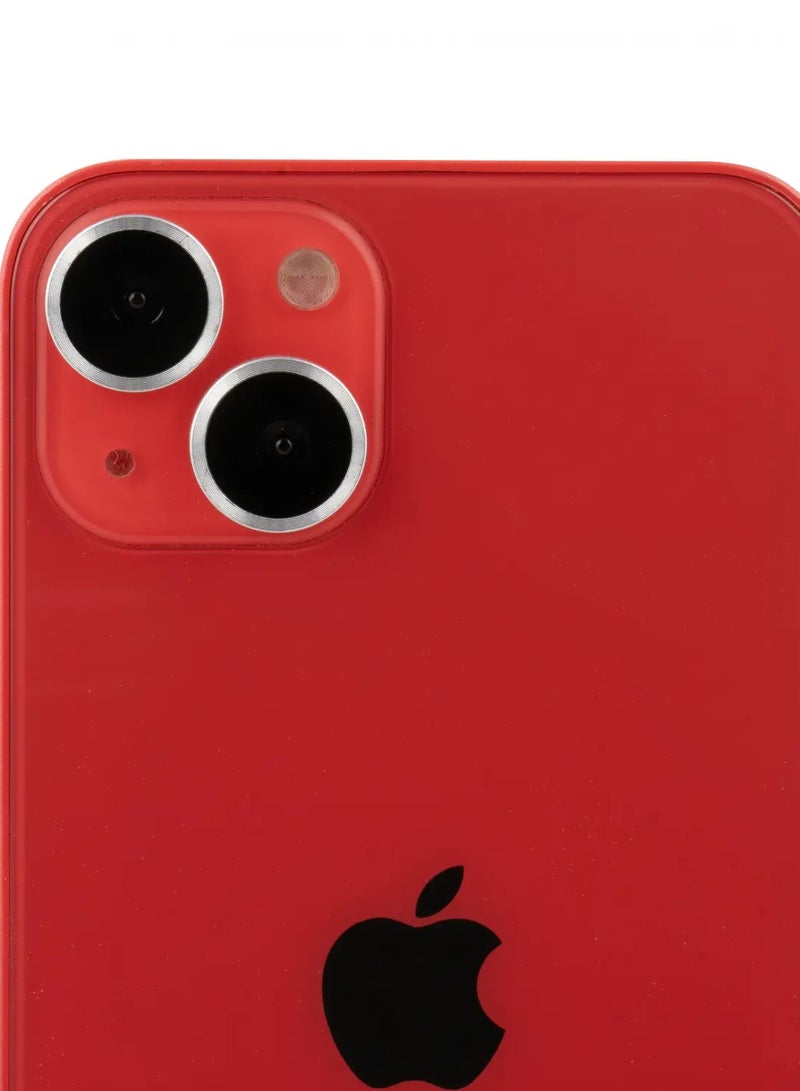 ديفيا Gemstone Lens Protector (2pcs) Compatible for iPhone 13 (6.1")Aluminum Alloy + Tempered Glass Camera Lens Protector, Explosion-proof & Scratchproof - Silver - Image 1