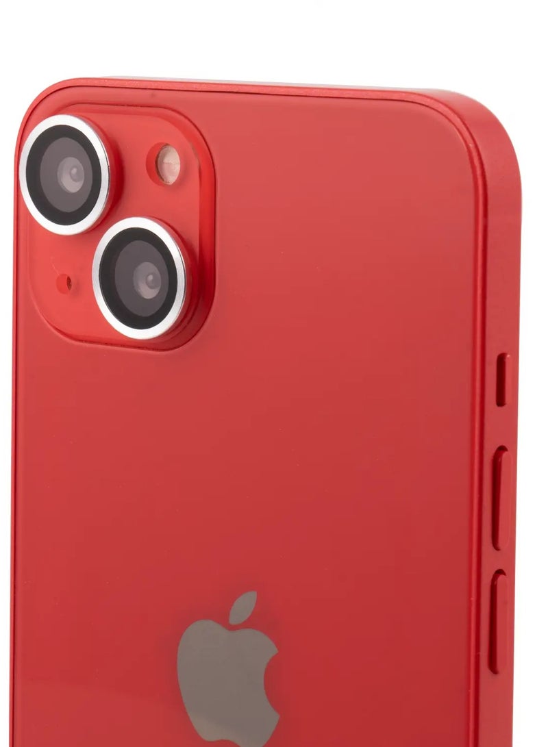 ديفيا Gemstone Lens Protector (2pcs) Compatible for iPhone 13 (6.1")Aluminum Alloy + Tempered Glass Camera Lens Protector, Explosion-proof & Scratchproof - Silver - Image 3