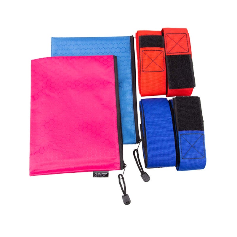 Hiverst 4 Legged Race Band, Outdoor Party Group Game for Kid Adult, Cooperative Team Race for Birthday Party, Relay Race, Field Day, Team-Building, Backyard Activity Game with Carrying Pouch(2 Pack - Image 2