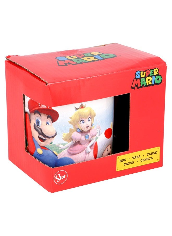 STOR STOR Nintendo Mug Ceramic Super Mario 240Ml With Handle| Set Of 1 Pcs Tea/Coffee Round Shape| Microwave & Dishwasher Safe, Freezer Safe | Ideal For Daily Use Coffee, Tea, Color Multicolor  - Image 3