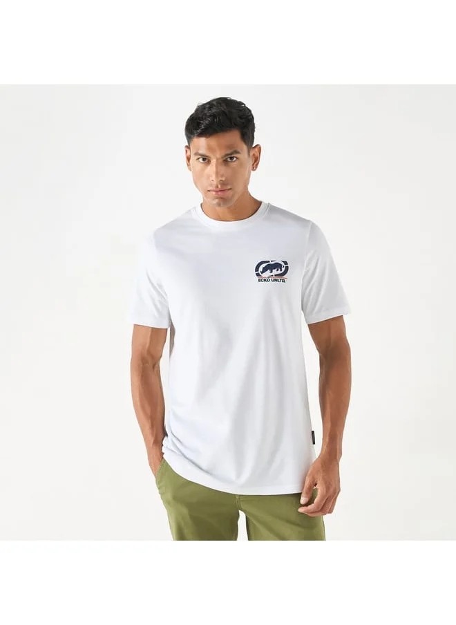 Ecko Unltd. Ecko Unltd Logo Print Crew Neck T-shirt with Short Sleeves