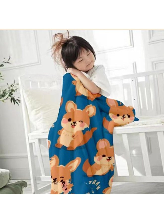 عام بطانية رقيقة من الفانيلا الكرتونية للأطفال والرضع (دافئة ومريحة، ومناسبة للنوم والألعاب) 70 سم * 100 سم - Image 2