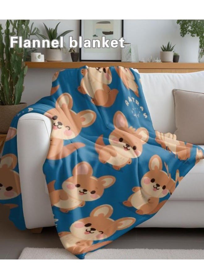 عام بطانية رقيقة من الفانيلا الكرتونية للأطفال والرضع (دافئة ومريحة، ومناسبة للنوم والألعاب) 70 سم * 100 سم - Image 5