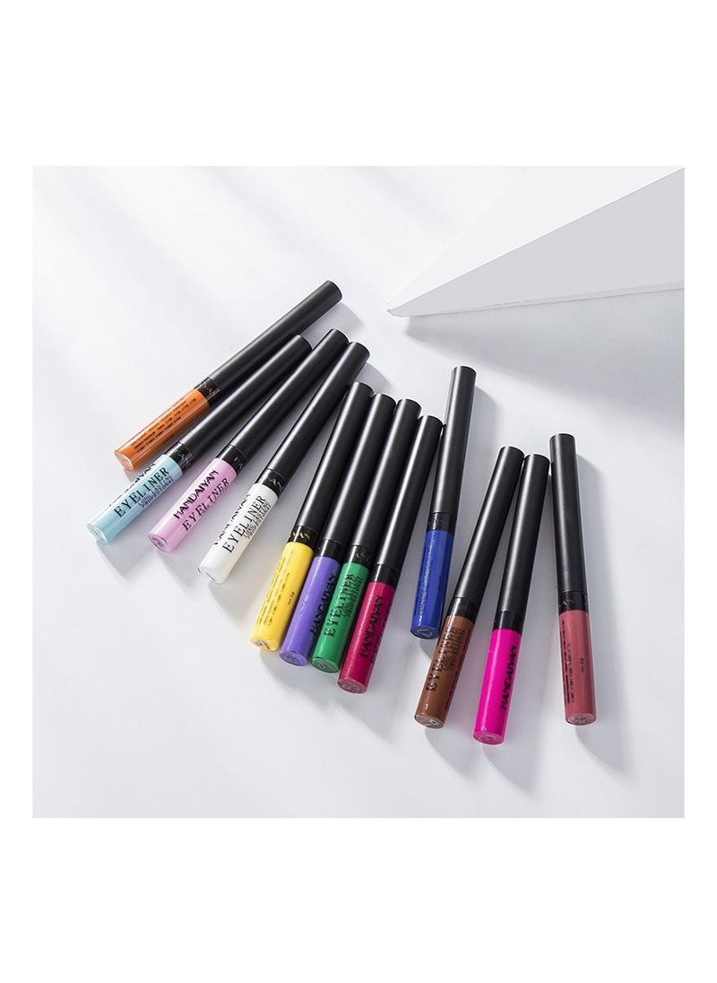 Handaiyan Liquid Eyeliner Waterproof Smudge Proof Sweat 12 Colors Matte Liner Set Long Lasting Pigment Professional Makeup Gift Quick Dry,Gel,Soft,Smooth,Natural,Hyper Easy Suit Clubs, Stages, Parties  - Image 4