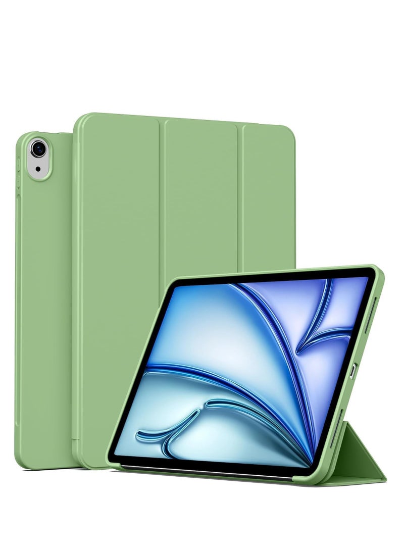 ELTRAZONE Case for iPad Air 11 Inch M2 2024, Also Fits iPad Air 5th/4th Gen 10.9 Inch (2022/2020) – Slim Lightweight Smart Folio Cover with Auto Sleep/Wake, Soft TPU Back, Magnetic Closure, Full Protection for iPad Light Green - Image 1