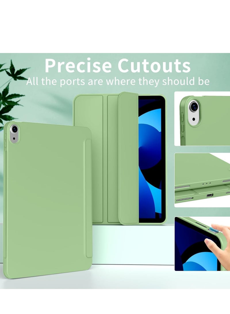 ELTRAZONE Case for iPad Air 11 Inch M2 2024, Also Fits iPad Air 5th/4th Gen 10.9 Inch (2022/2020) – Slim Lightweight Smart Folio Cover with Auto Sleep/Wake, Soft TPU Back, Magnetic Closure, Full Protection for iPad Light Green - Image 2