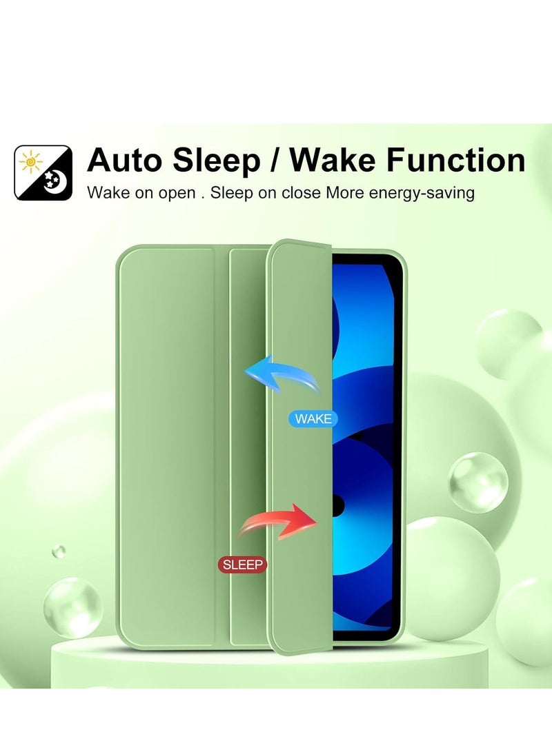 ELTRAZONE Case for iPad Air 11 Inch M2 2024, Also Fits iPad Air 5th/4th Gen 10.9 Inch (2022/2020) – Slim Lightweight Smart Folio Cover with Auto Sleep/Wake, Soft TPU Back, Magnetic Closure, Full Protection for iPad Light Green - Image 3