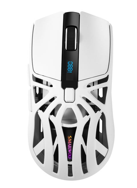 Mouse Gaming,Wireless Mouse,Computer Mouse, Digital Screen Display Tri-Mode Mouse, Wireless Connection, Bluetooth Connection, and Wired Connection, E-sports Game Lightweight Computer Notebook Office Universal - White