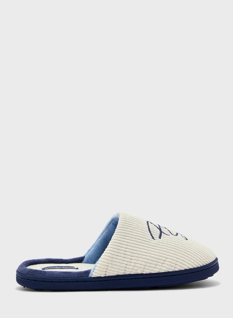 women'secret Fur Detailed Slip Ons