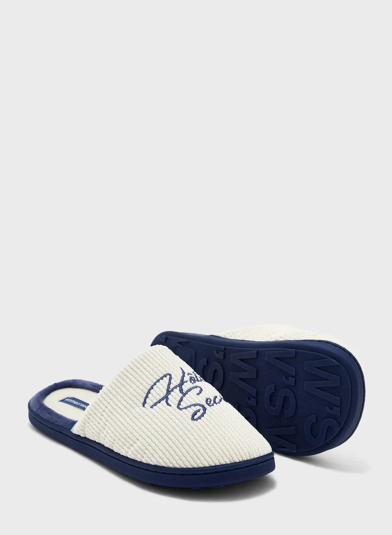 women'secret Fur Detailed Slip Ons