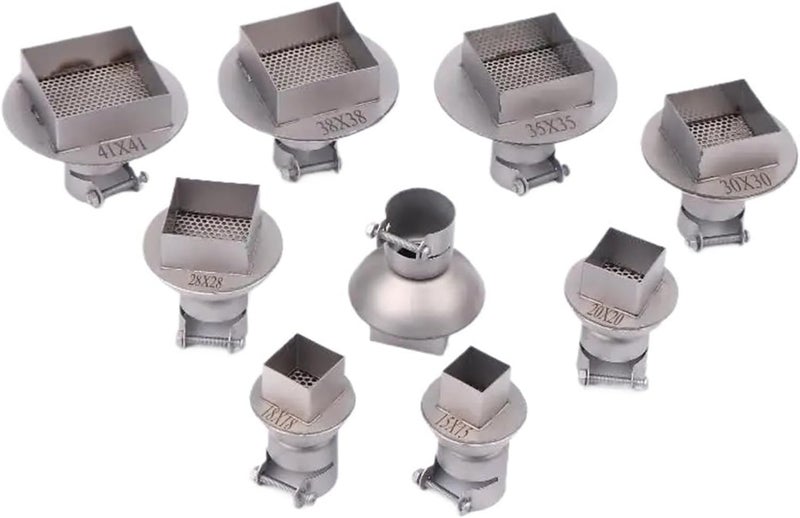 فوهة لحام SMD 850 محطة مسدس هواء ساخن، متوافقة مع WEP YIHUA 853AAA SAIKE ATTEN 909D 858D (28x28 مم) - Image 3