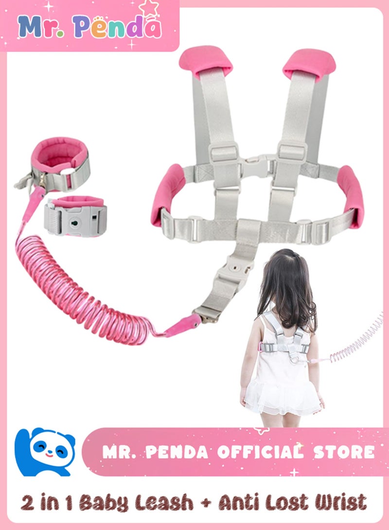 Mr. Penda Kids Anti Lost Wrist Harness Link With Safety Leash (Pink) - Image 1