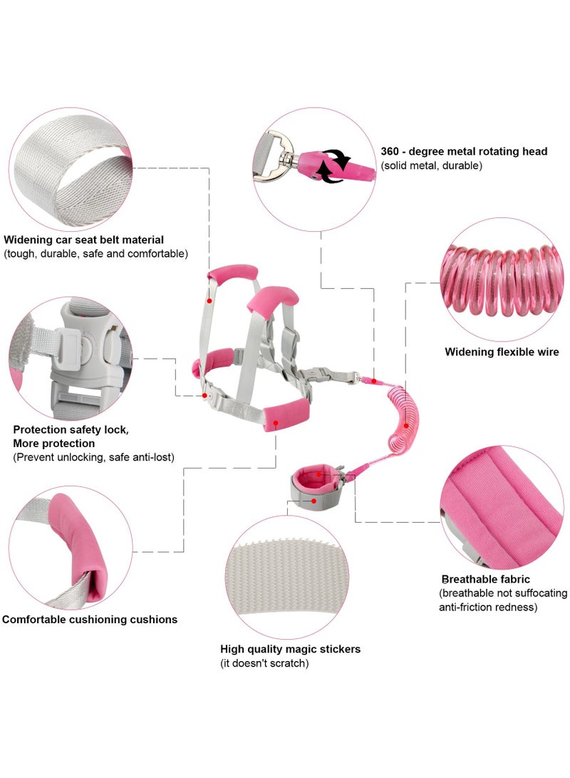 Mr. Penda Kids Anti Lost Wrist Harness Link With Safety Leash (Pink) - Image 4