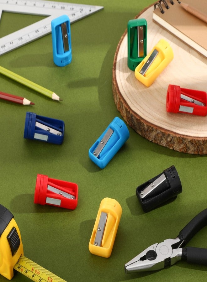 Tosstuki 36 Pack Carpenter Pencil Sharpener Bulk, Manual Portable Woodworking Pencil Sharpener Portable Woodwork Colorful Pencils Sharpening Tool for Woodworking Tool Travel School Office - Image 3