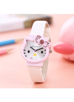 Hello Kitty Kids Watch and Bracelet Set Belt white-powder shell