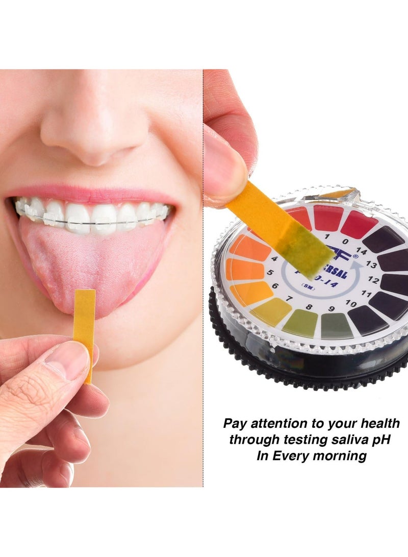 لفافة ورق اختبار درجة الحموضة (pH) العالمي، ورق عباد الشمس، شرائط اختبار درجة الحموضة لصنع الصابون، لاختبار الماء والنبيذ واللعاب والبول والتربة، لاختبار أغذية الحيوانات الأليفة ومراقبة درجة الحموضة (لفافتان) - Image 5