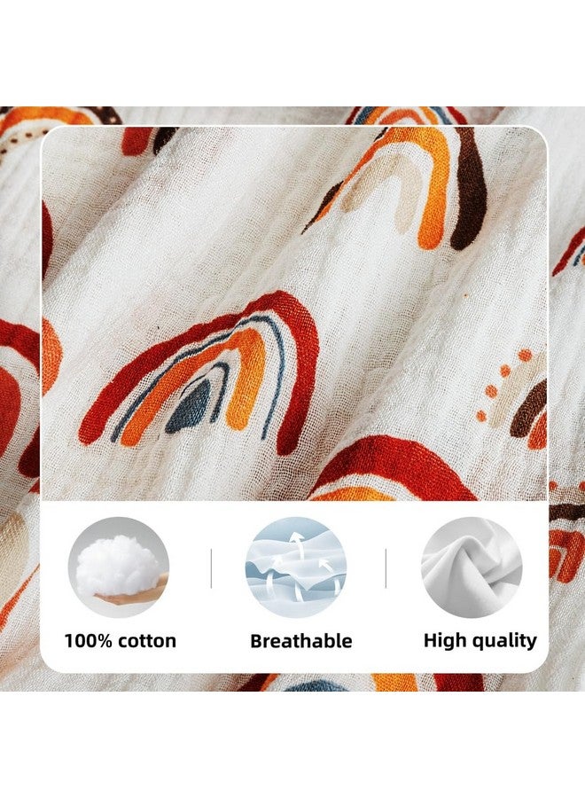 FIGEPO 2 Pack Muslin Nursing Pillow Cover 100% Cotton Boho Neutral Stretchy Removable Baby Nursing Covers for Breastfeeding Pillows Soft Breathable Pillow Slipcover for Newborn Baby Boy or Girl (Boho) - Image 4