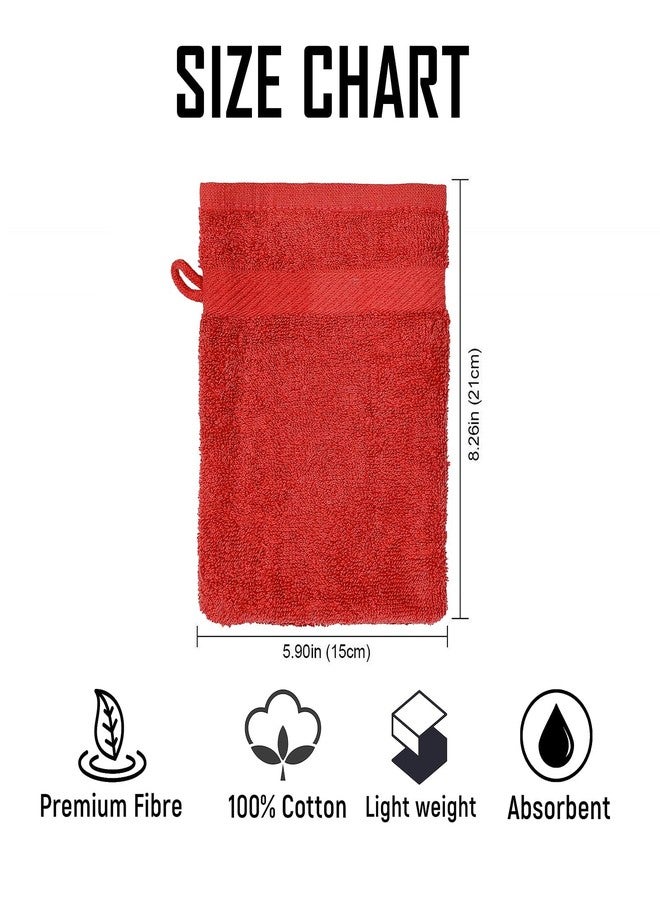 ZUPERIA Premium Bath Mitts - Pack of 12 (6 x 9 Inches) - 100% Cotton European Style Washcloths with Loop - Super Soft and Absorbent Bath Washcloths (Assorted) - Image 3
