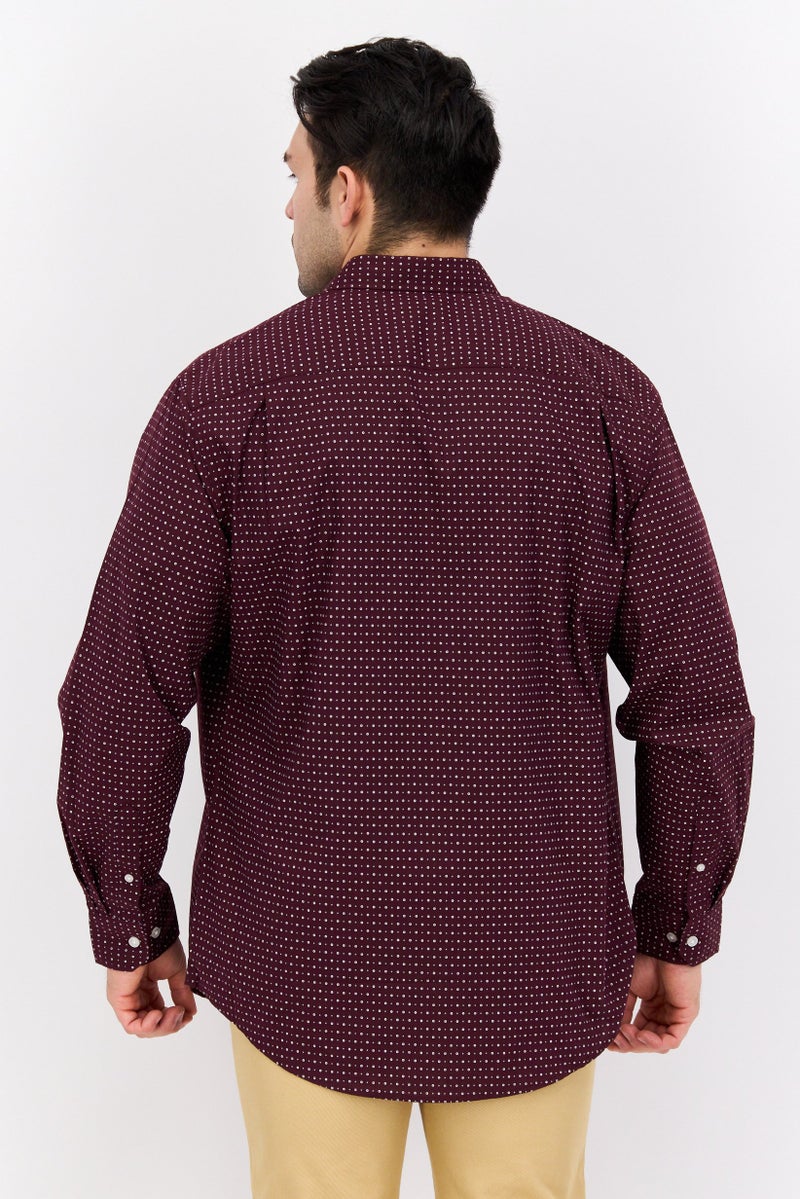 Van Heusen قميص رسمي بأكمام طويلة للرجال بتصميم ميكرو دوت، متعدد الألوان - Image 3