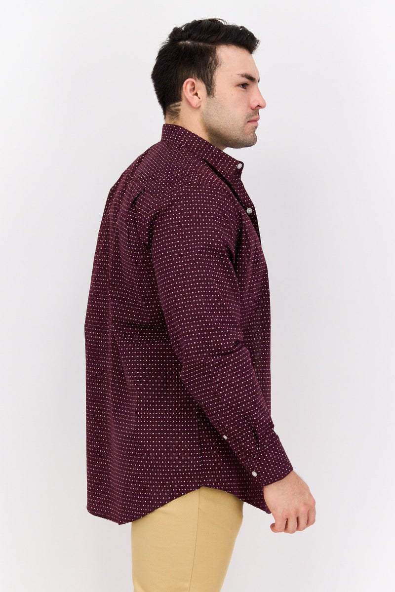 Van Heusen Men Regular Fit Microdot Long Sleeve Dress Shirt, Multicolor - Image 4