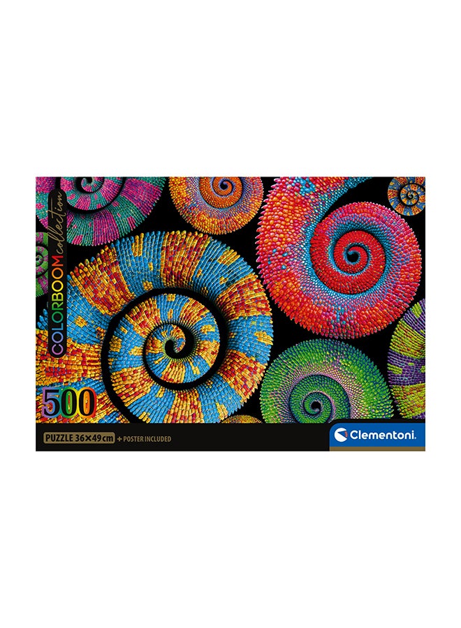 Clementoni 500 Piece Puzzle – Colorboom Curly Tails Compact Box | Fun Colorful Animal Art Puzzle - Image 4