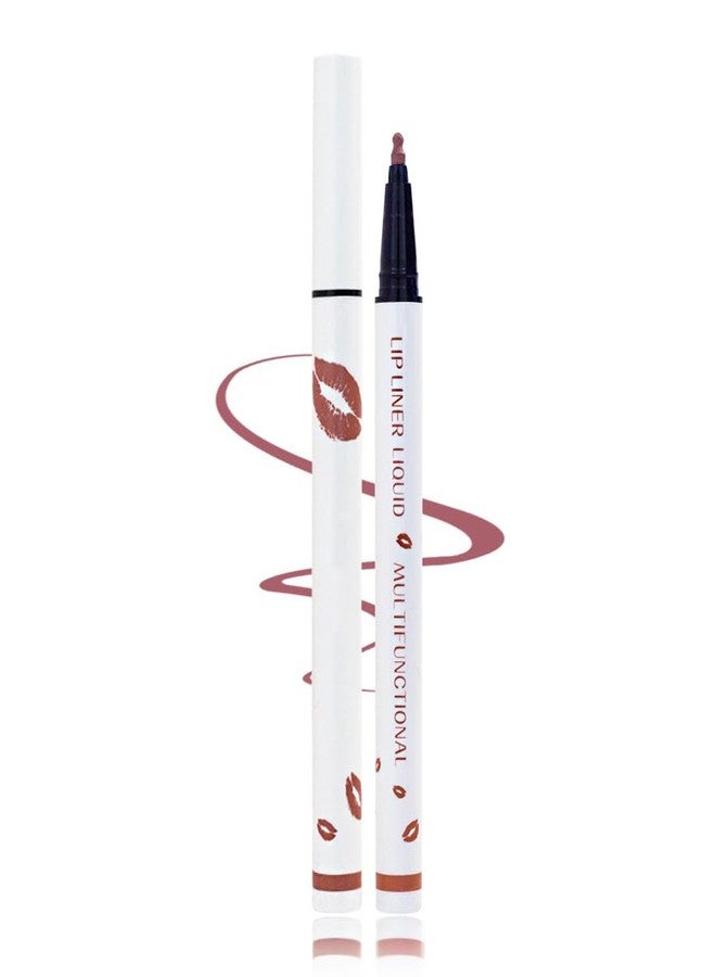 Longwear Liquid Lip Liner, Matte Lip Tint Stain Marker Pen, 2 in1 Liquid Lipstick & Lip Liner Pencil, Long Lasting Waterproof Lip gloss for Women, Fuller Lips Makeup (03(Mocha)) - Image 1
