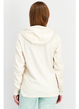 Adidas Men Sportswear Fit Outdoor Brand Logo Hoodie Sweatshirt, Cream  - Image 2