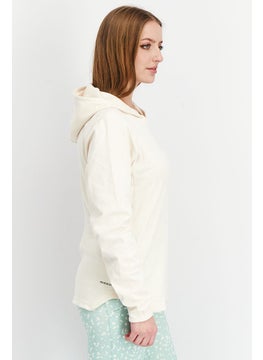 Adidas Men Sportswear Fit Outdoor Brand Logo Hoodie Sweatshirt, Cream  - Image 4