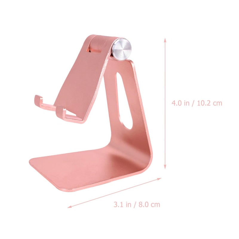 Foldable Rose Gold Metal Phone Stand Tablet Holder Portable Desktop Support - Image 3