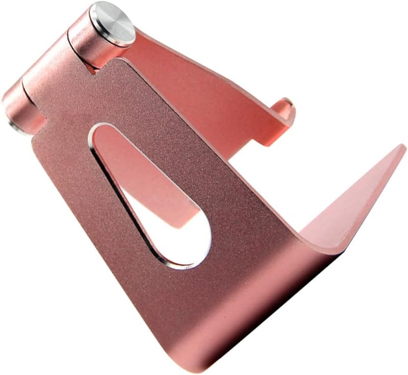 Foldable Rose Gold Metal Phone Stand Tablet Holder Portable Desktop Support - Image 1