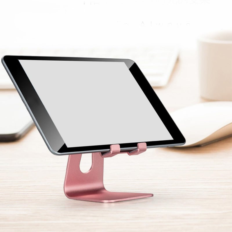 Foldable Rose Gold Metal Phone Stand Tablet Holder Portable Desktop Support - Image 5