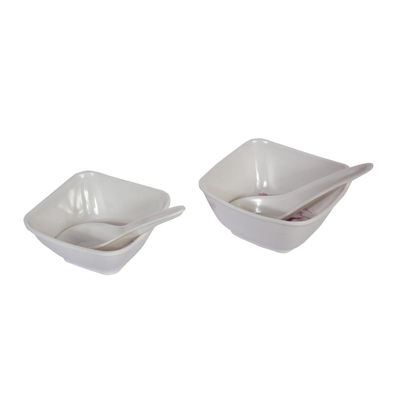 SWISSWARE طقم عشاء سويسوير SQR - 34 قطعة لخدمة 10 أشخاص (6 أطباق كاملة و 6 أطباق نصفية، أطباق خضار، طبق تقديم أرز 1، 3 أطباق تقديم، 3 ملاعق تقديم، 3 أغطية) - Image 5