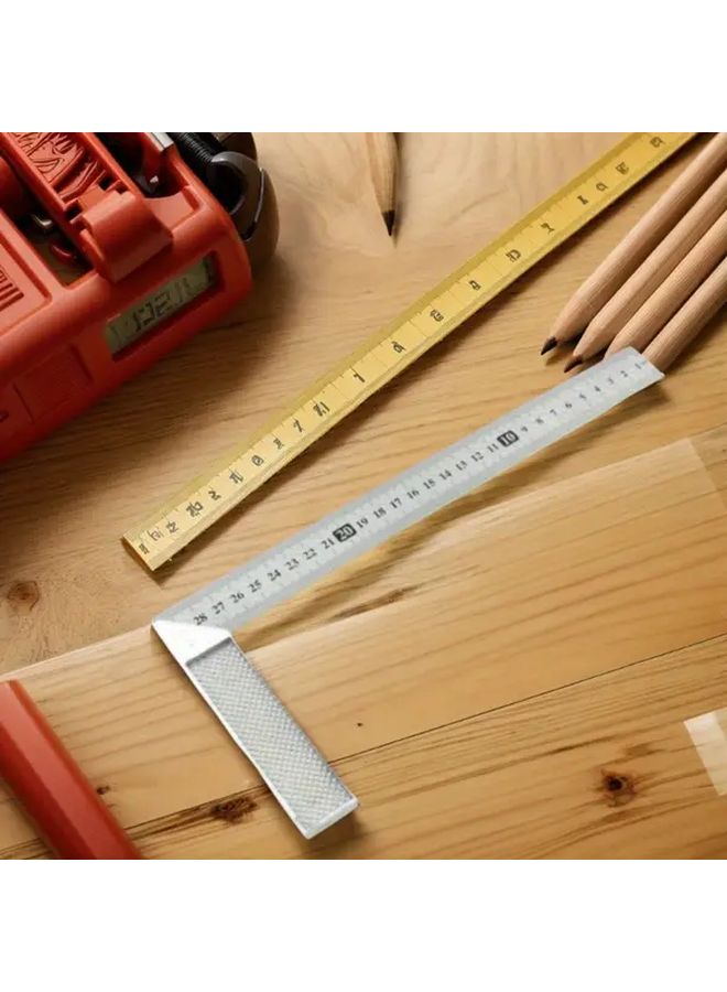 300mm Aluminum Alloy Angle Square Ruler Dual Scale Precision Measuring Tool - Image 2