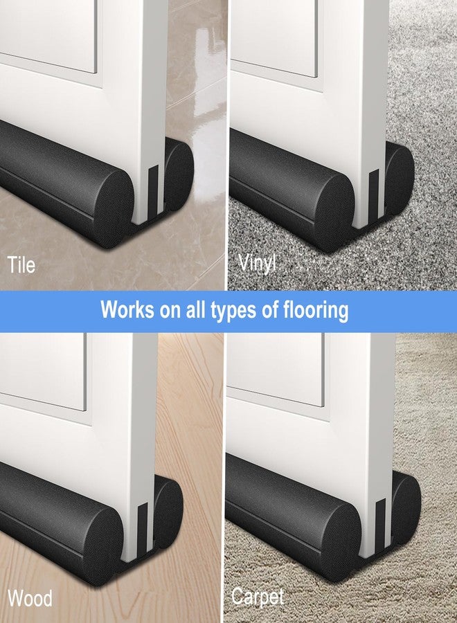 TONINT Large Door Draft Stopper,Under Door Sweep for Bottom of Door,Weather Stripping Door Seal,Noise Stopper,Garage Window Blocker Noise Cold Air Insulation,Draft Guard (Black-1 Pack-Upgrade, 36 inch) - Image 4