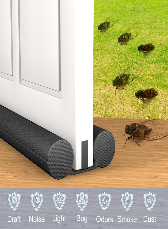 TONINT Large Door Draft Stopper,Under Door Sweep for Bottom of Door,Weather Stripping Door Seal,Noise Stopper,Garage Window Blocker Noise Cold Air Insulation,Draft Guard (Black-1 Pack-Upgrade, 36 inch) - Image 3