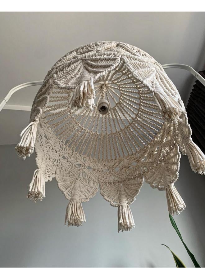 انتيكيانو مصباح مكرامي معلق بتصميم بوهيمي، مصابيح بوهيمية للمكتب وغرفة النوم وغرفة المعيشة والحضانة وديكور السكن - Image 3