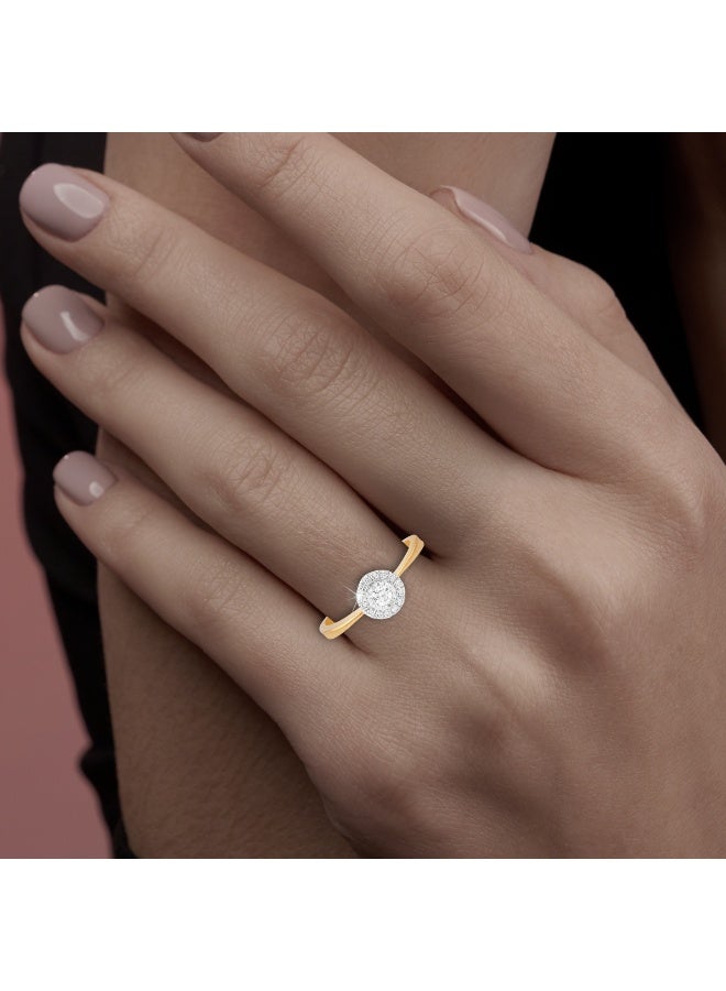 BAFLEH JEWELLERY Your Perfect Engagement Begins Here – IDT Certified Yellow Gold Diamond Ring at Bafleh - Image 3