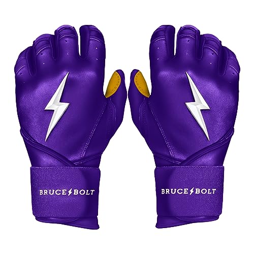 BRUCE BOLT Original Series Long Cuff Purple Batting Glove - Purple Large - Image 1